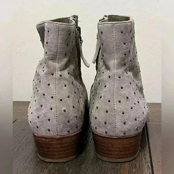 Joie Studded Grey Booties Inside Zip Boots Womens size 37.5 US size 7.5 - Picture 2 of 9